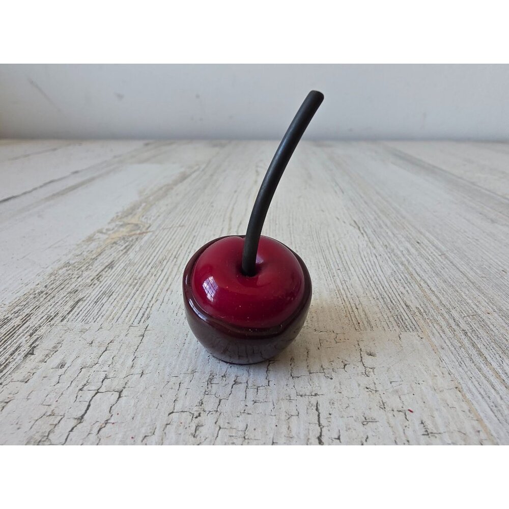 hulet vintage Realistic chocolate covered cherry‎ figurine statue signed
